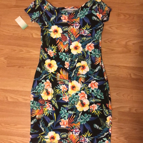 Floral print body con dress - Picture 2 of 3